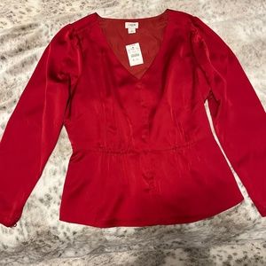 Jcrew low cut blouse